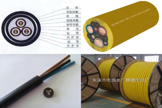 四芯带屏蔽电源线的电缆